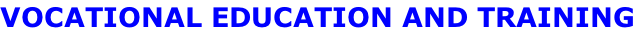 VOCATIONAL EDUCATION AND TRAINING